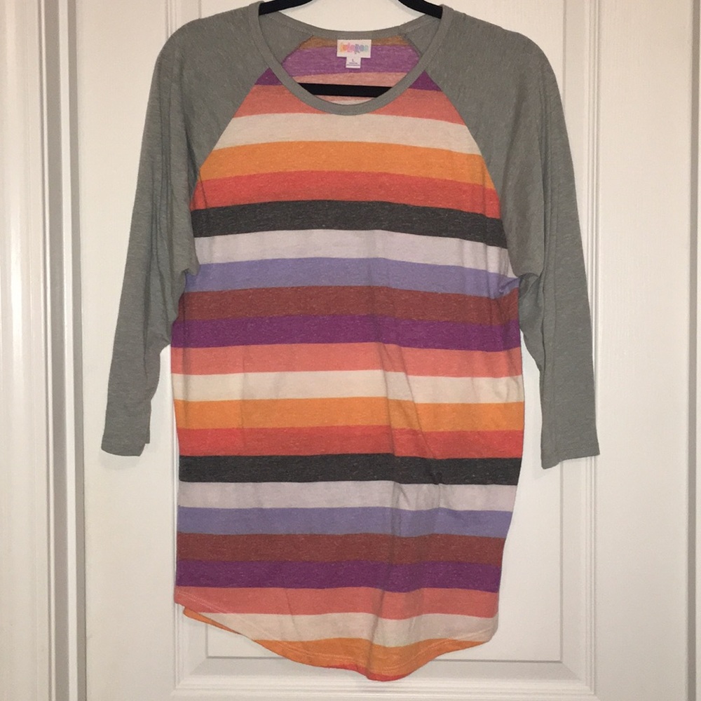 LLR Randy - colorful striped with gray sleeves